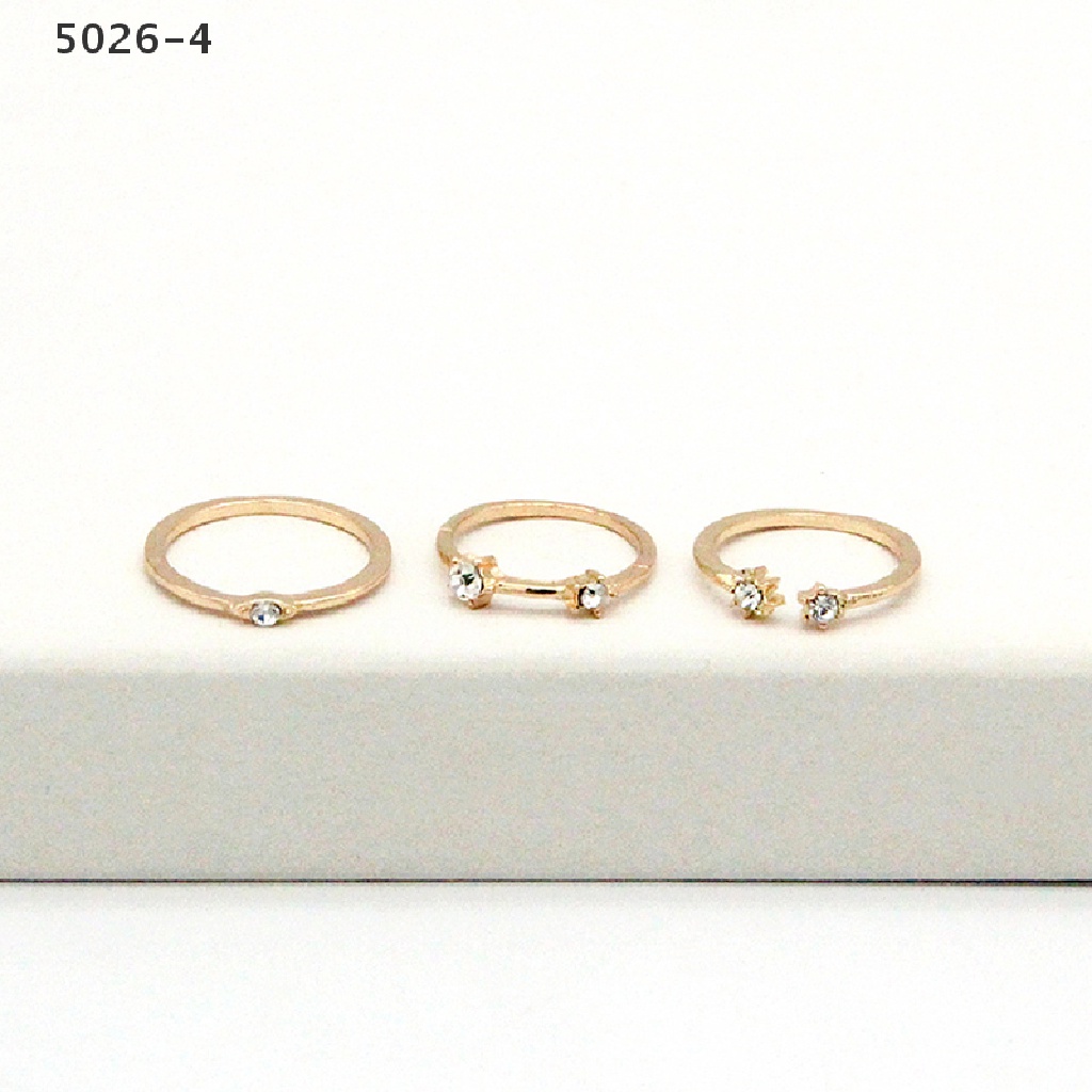 5026-4 9Pcs/set Moon Star Rings for Women Girls Bohemian Jewellery set Gift Accessories 5026-4