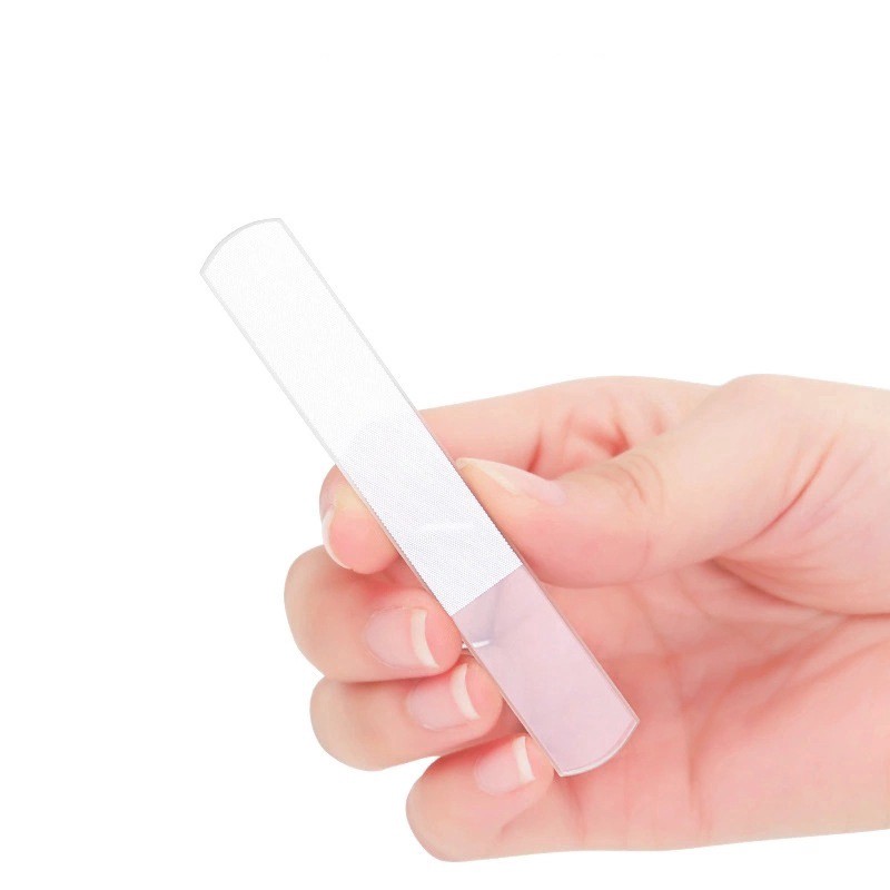 Crystal Glass Nail Files Manicure Perawatan Kuku untuk Wanita Pria Bersinar Kuku Jelas