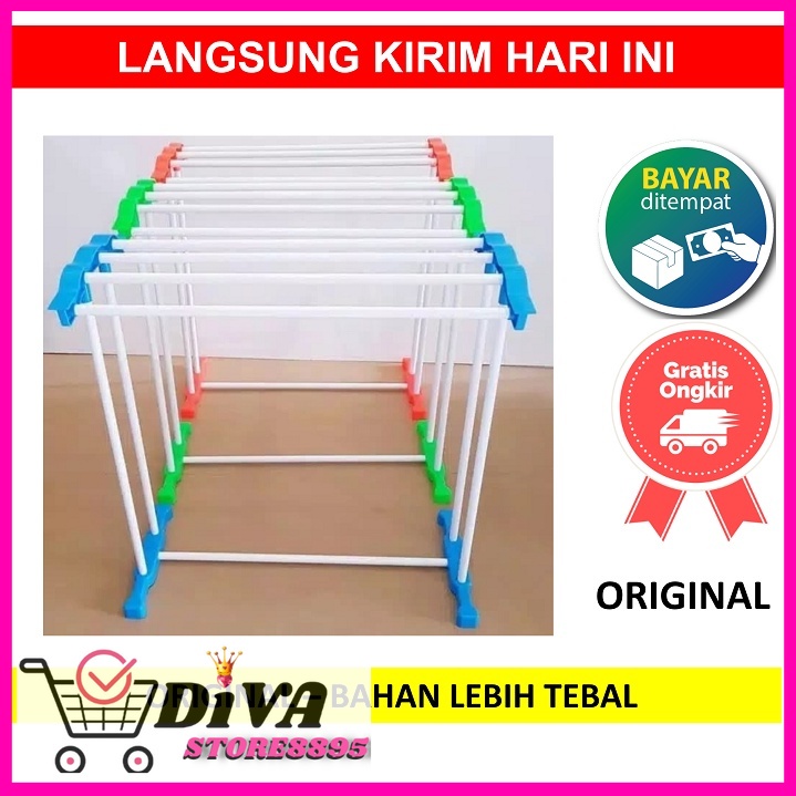 RAK JEMURAN HANDUK DAN PAKAIAN BAJU  STAINLESS STELL RACK LAUNDRY CELANA  5 PIPA CH15