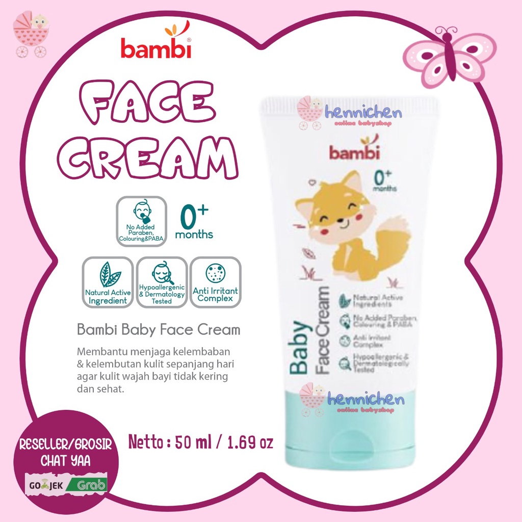 Bambi Baby Face Cream 50 ml KREM MUKA BAYI