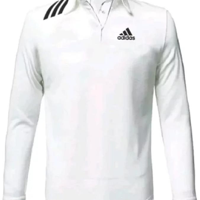 Kaos Tshirt Baju Berkerah Polo Lengan Panjang Adidas