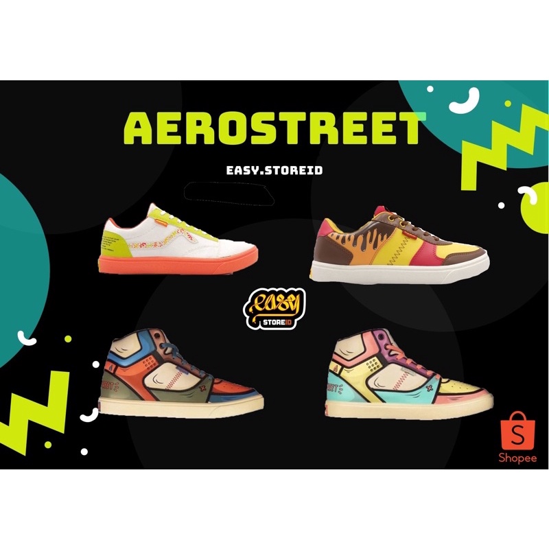 Aerostreet x Better / 2D Reborn / Aero x nano nano Sepatu Sneakers Casual Sport Sekolah Pria Wanita 