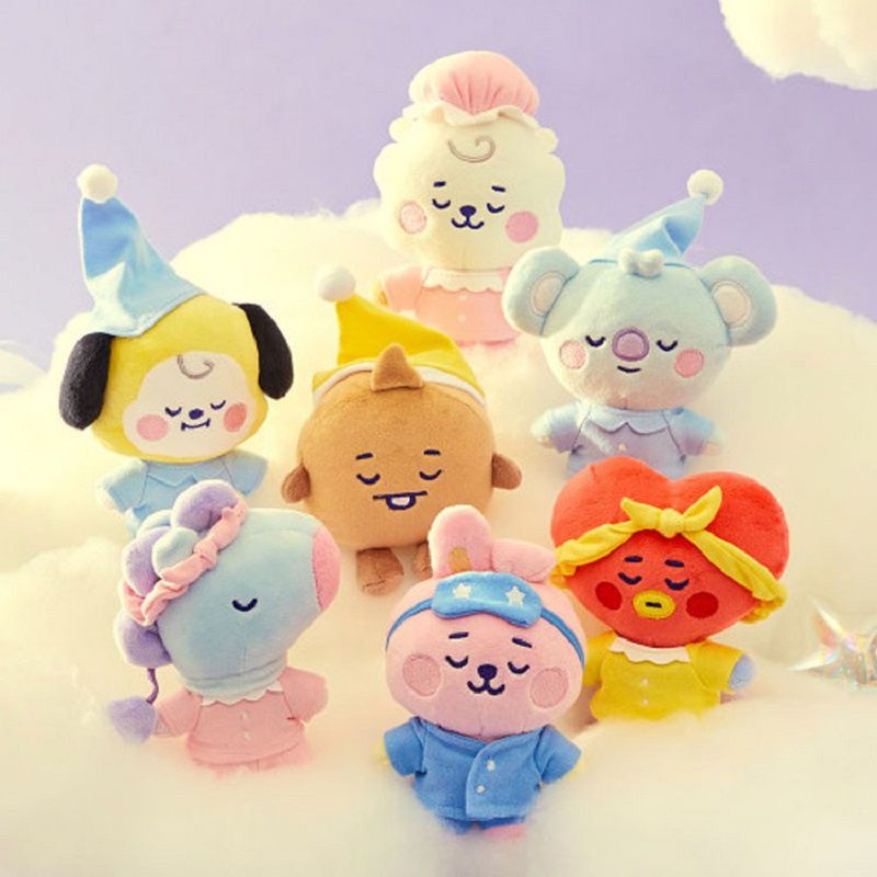 Kpop Bt21 Boneka Mewah Mainan Lucu Lembut Bantal Gantungan Kunci Key Ring Charm Liontin