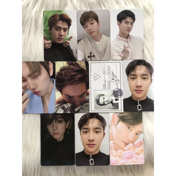 Photocard exo baekhyun Bambi yzy, Power, Love Shot & CL, Chanyeol SFY (boboan), Kyungsoo d.o. dftf, 