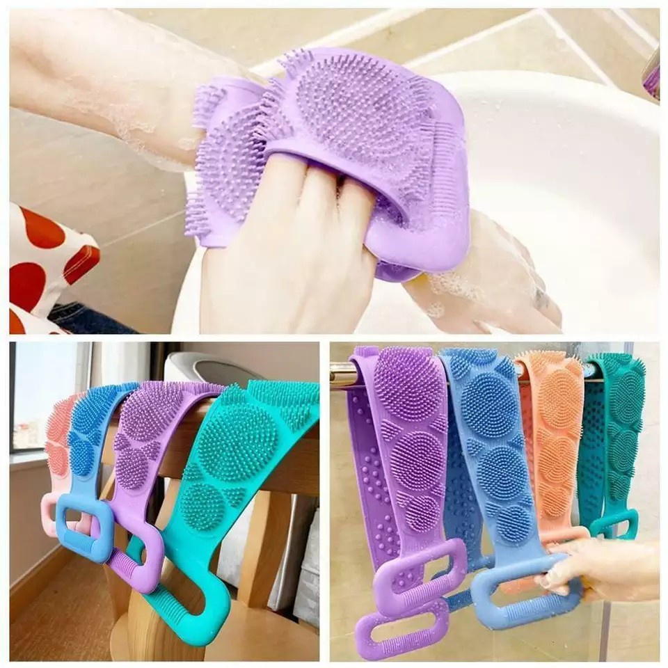 (BOW) Sikat Scrubber Silicone Pembersih Punggung 2TT45