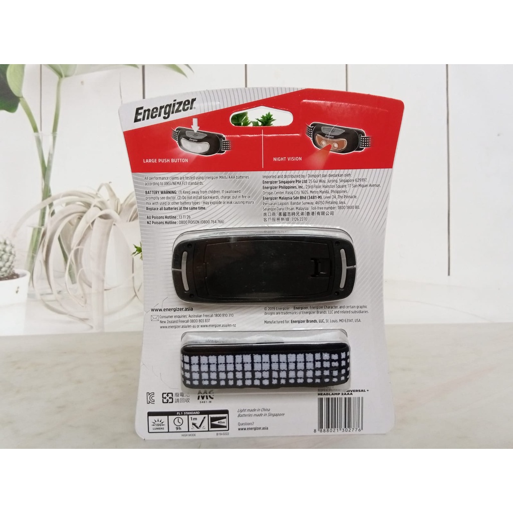 Energizer Head Lamp Universal 100 Lumens