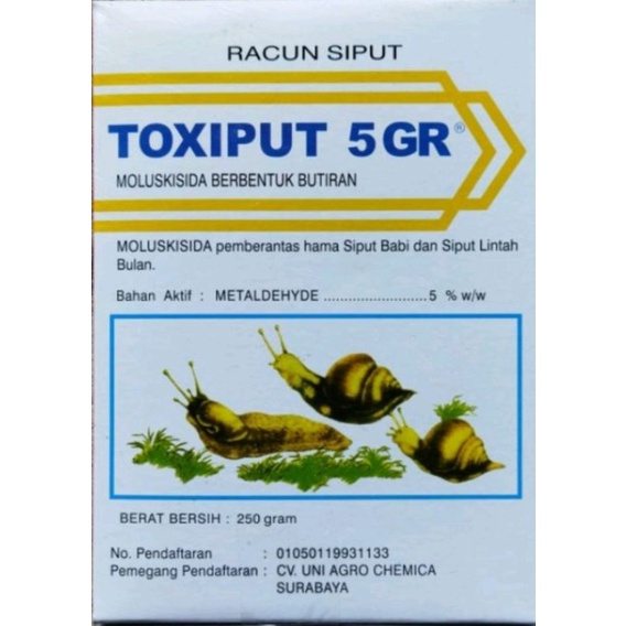 Racun Siput Moluskisida TOXIPUT 5GR (250 gram)