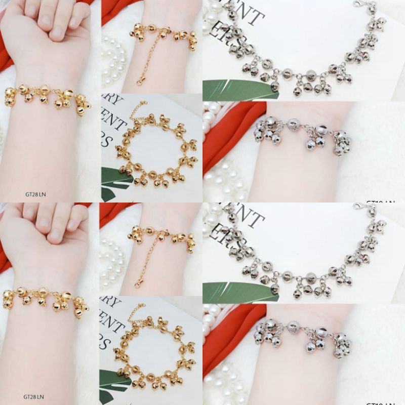 Gelang Tangan Wanita Gelang tangan Bola Bola Merica Anti Karat
