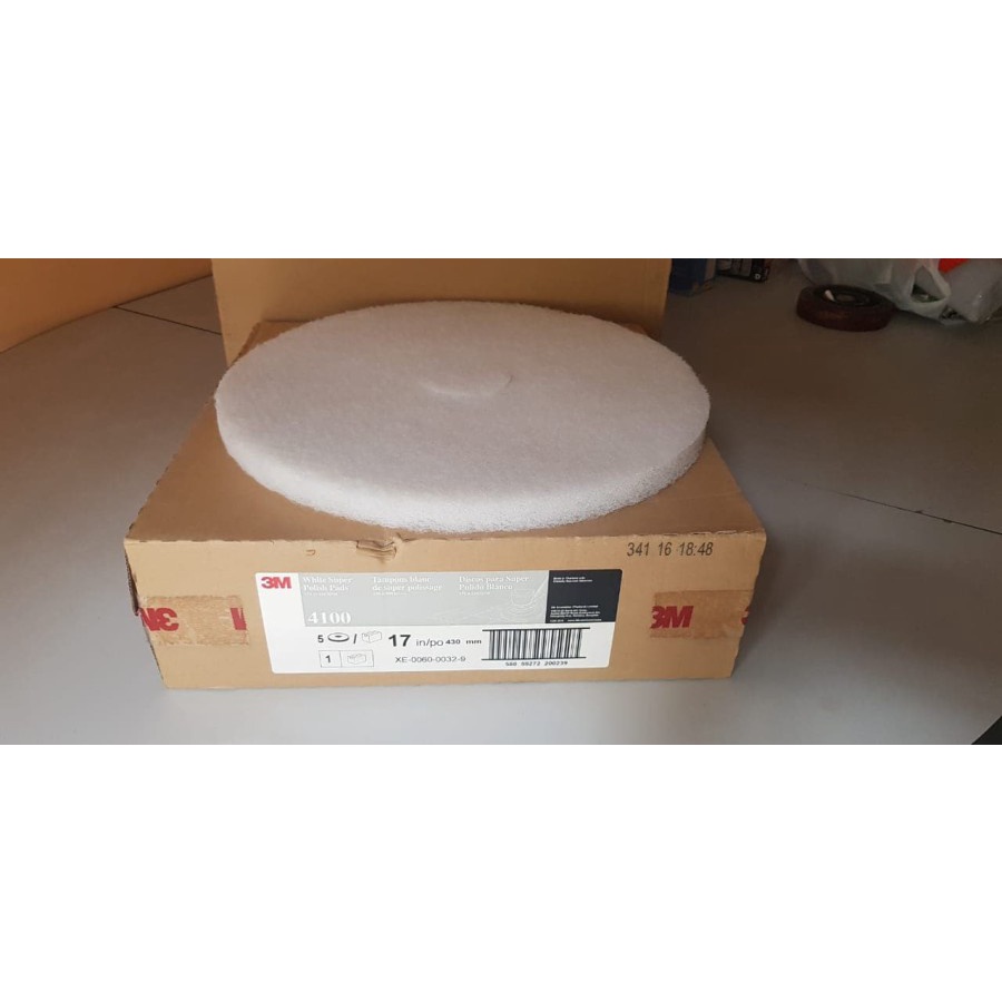 3M Buffing Pad white 17 Inch / buffing pad putih 17