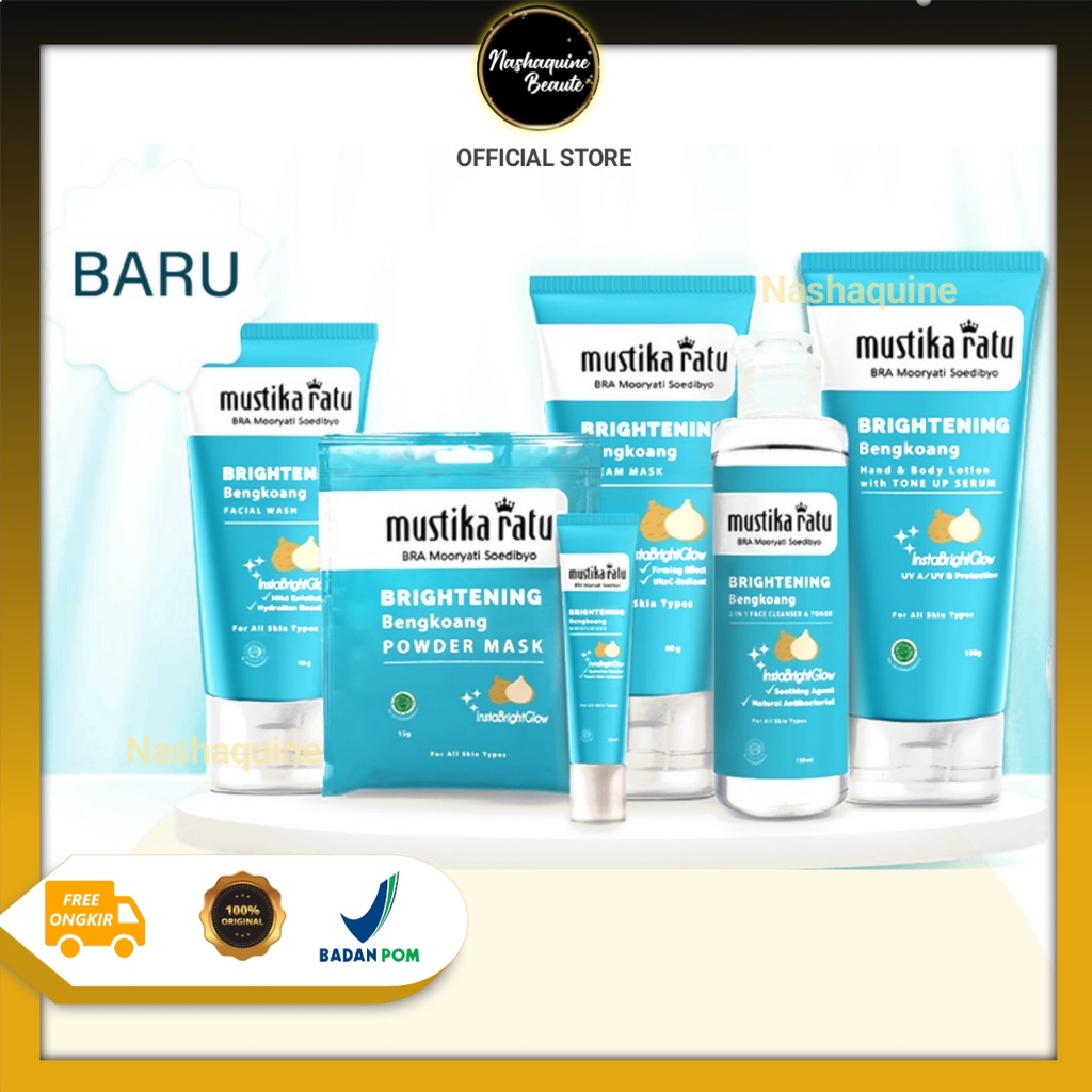 MUSTIKA RATU Brightening Bengkoang Series - Facial Wash Toner Moisturizer Mask Body Serum