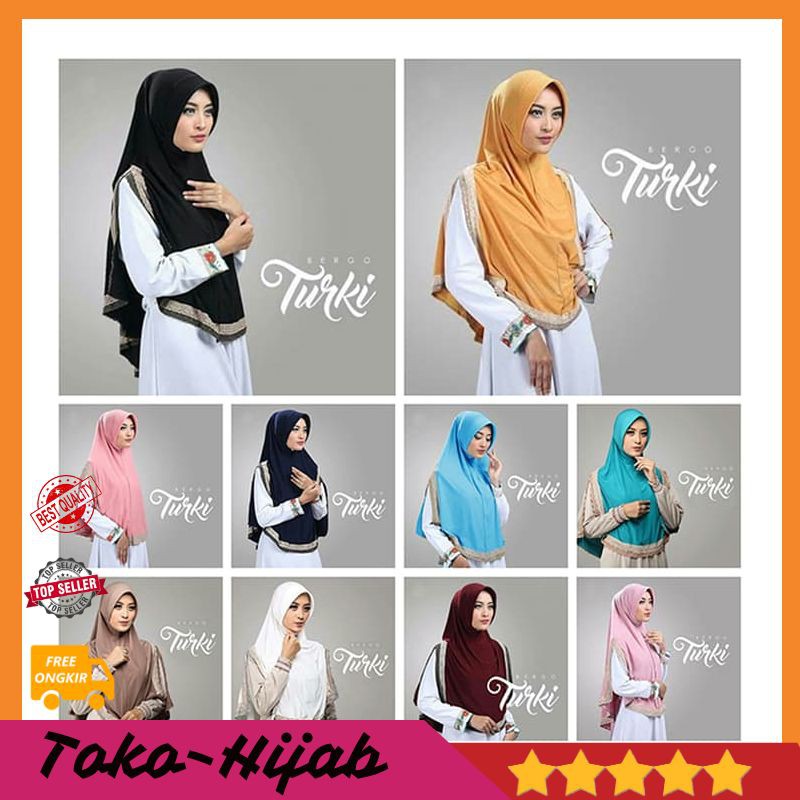 Hijab Instant Bergo Jilbab Kerudung Khimar Bergo Polos Fashion Muslim
