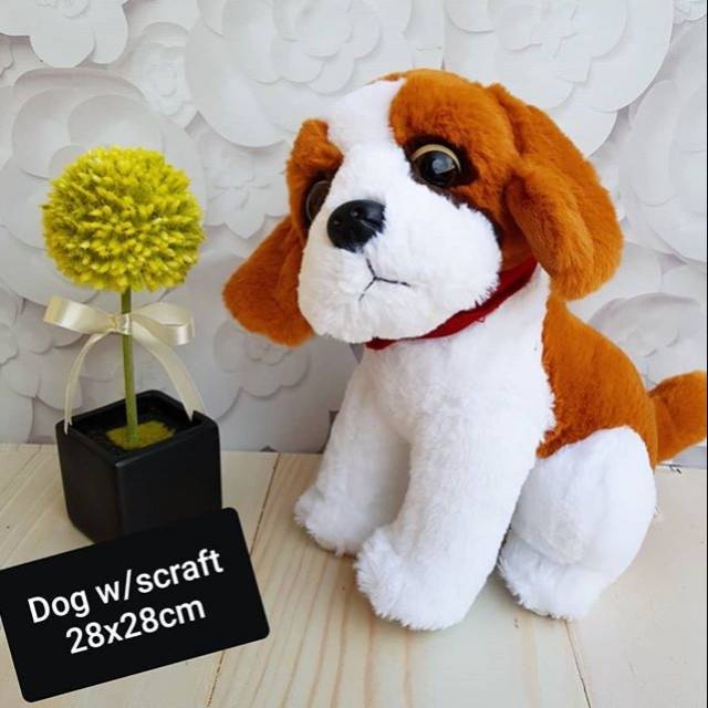 Boneka bernard dog with scraft