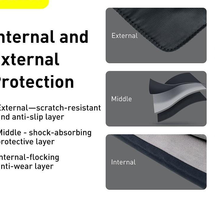 (NEW STOCK) Baseus Basic Series Tas Laptop 13 inch BLACK Baseus Tas Laptop Baseus Case Laptop Baseus