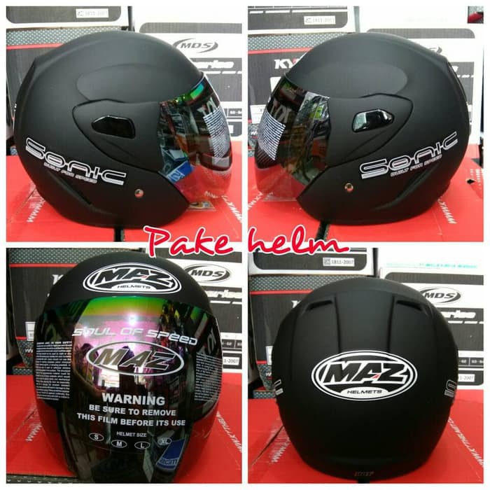 HELM MAZ SONIC MIRIP HELM GM EVO BLACK DOFF