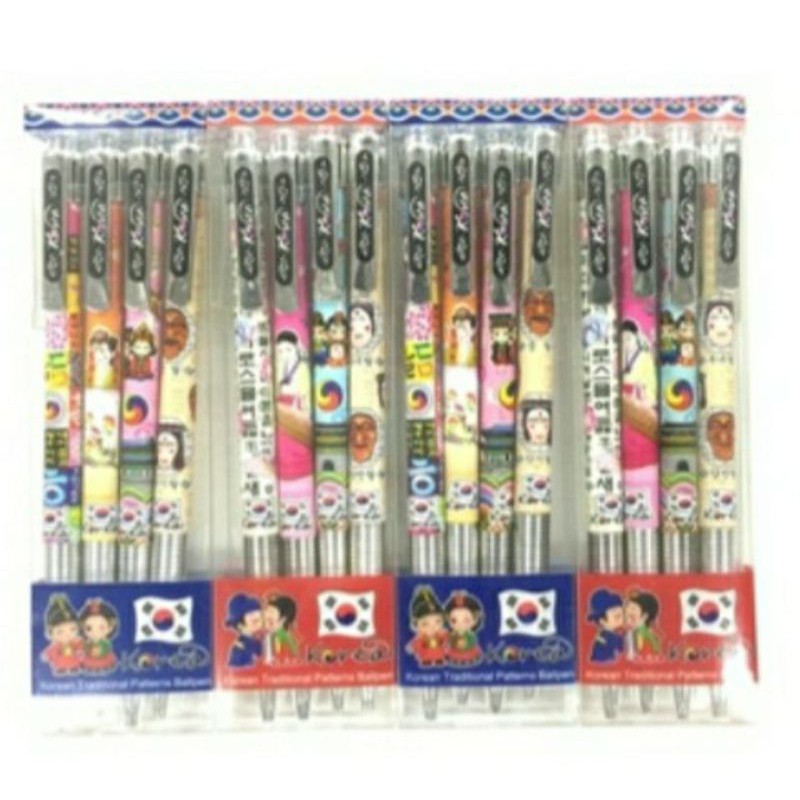 

Suvenir Pulpen Motif Karakter Korea 1set 4pcs