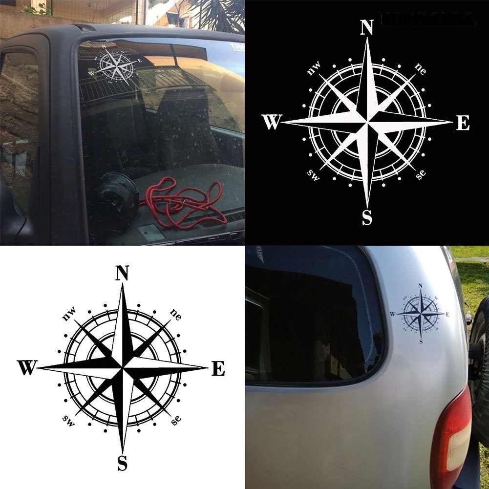 Stiker Motif Kompas NSWE Untuk Dekorasi Body / Jendela Mobil / Motor