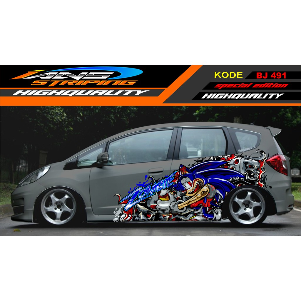 STICKER MOBIL JAZZ, AGYA, SIGRA, YARIS, SWIFT / DECAL STICKER MOBIL SONIC / STIKER MOBIL TERBARU