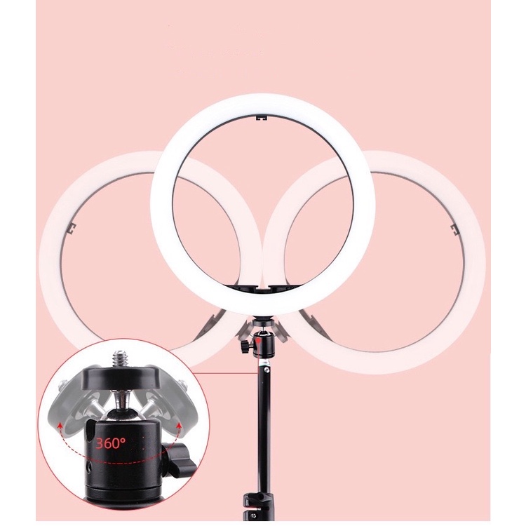 【33LV.ID】RING LIGHT LED Make Up Vlog Lampu Ringlight Tripod 2.1m