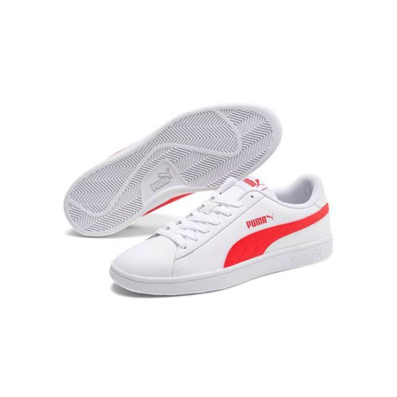 Puma Smash V2 Leather Trainers Sneakers Original Resmi