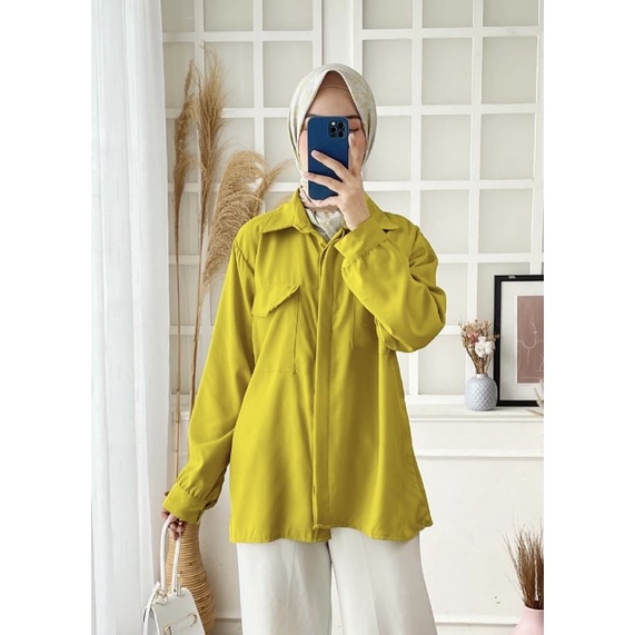 ATASAN SHAKILA 370 JUMBO BIGSIZE ATASAN KERJA NGANTOR POLOS MURAH OOTD MUSLIM STYLISH CASUAL