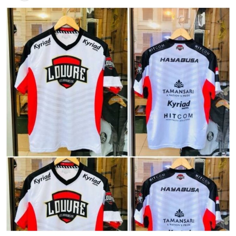 JERSEY LOUVRE PUTIH BISA CUSTOM NICKNAME GRATIS FULL PRINTING DRYFIT