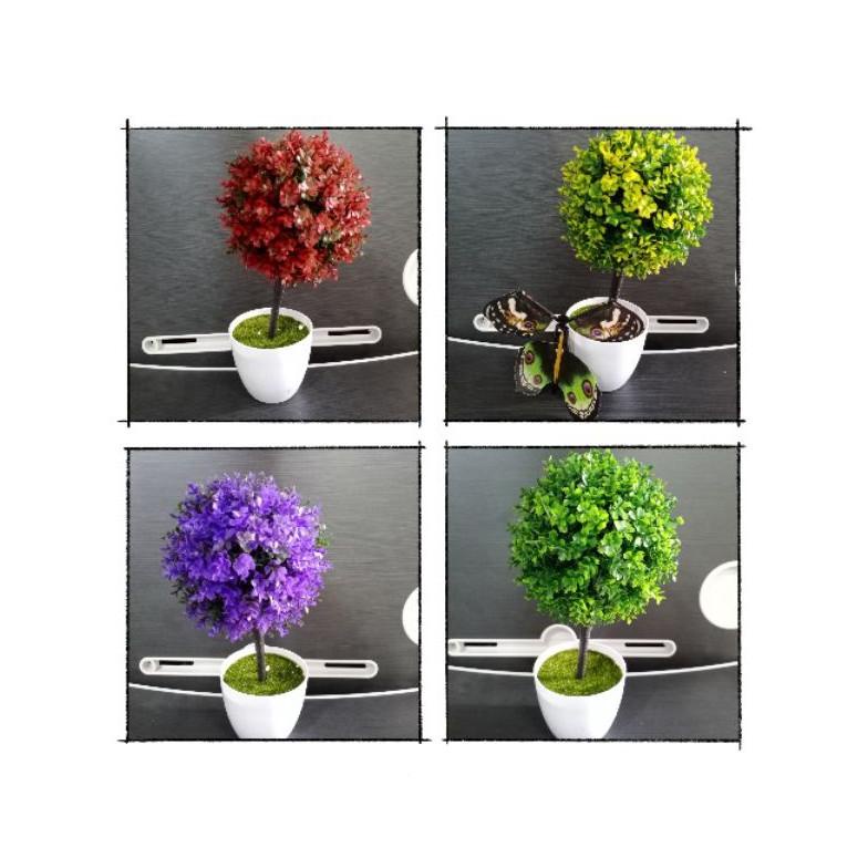 bunga hias bonsai bulat /bunga hias/hiasan rumah/home decoration/bunga plastik