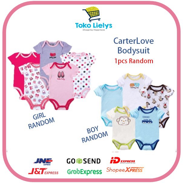 BODYSUIT PENDEK 5IN1 CarterLove Premium Jumper Bayi 1PACK isi 5PCS