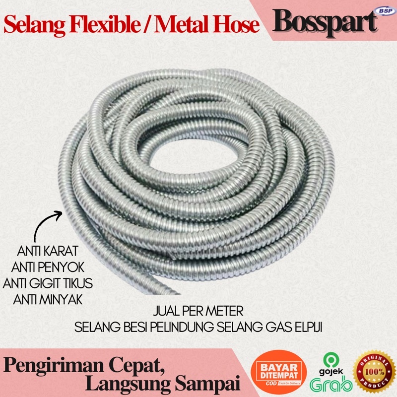 BESI Selongsong / Pelindung Selang untuk Selang Gas /Pelindung Kabel 18MM 19MM