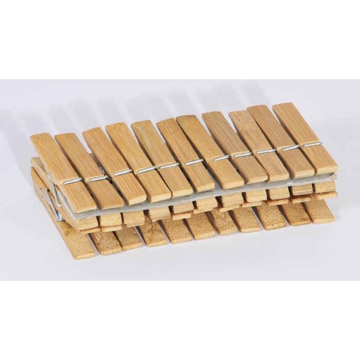 Natural Bamboo Peg / Jepitan Jemuran Bambu (20pcs)