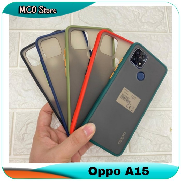 Casing Oppo A15 A 15 Translucent Matte Hard Cover Soft Hard Case