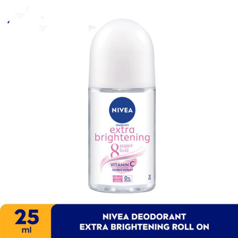 NIVEA DEODORANT EXTRA WHITENING ROLL ON 25ML/50ML