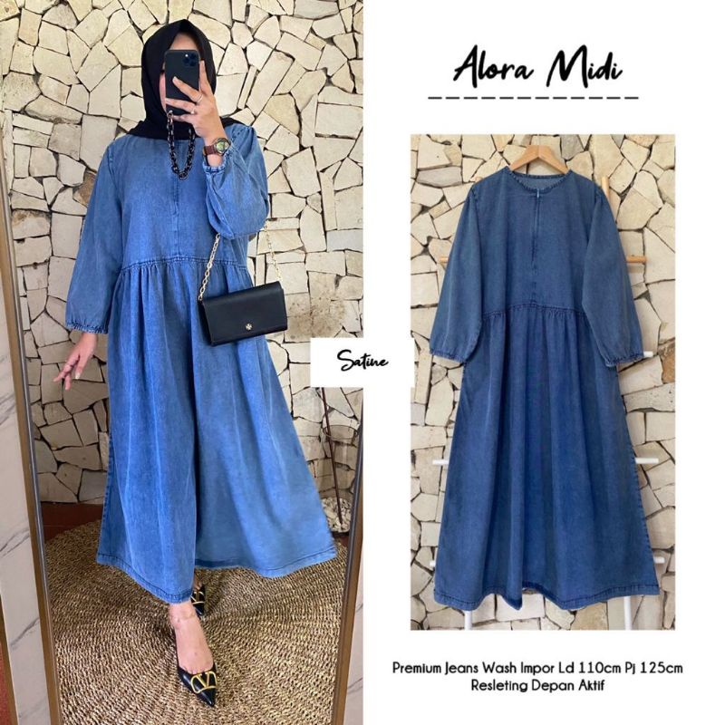 ALORA MIDI SATINE