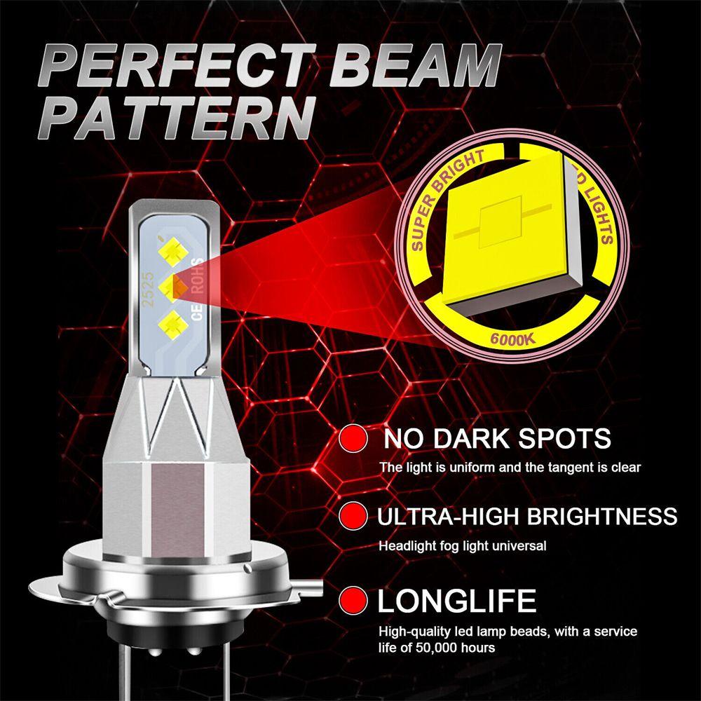 Populer 2pcs Lampu Kabut Mobil 80W 2525 Terang H4 H7 H8 H11 9005 9006 Hi/Low Kit Beam LED 80W DRL