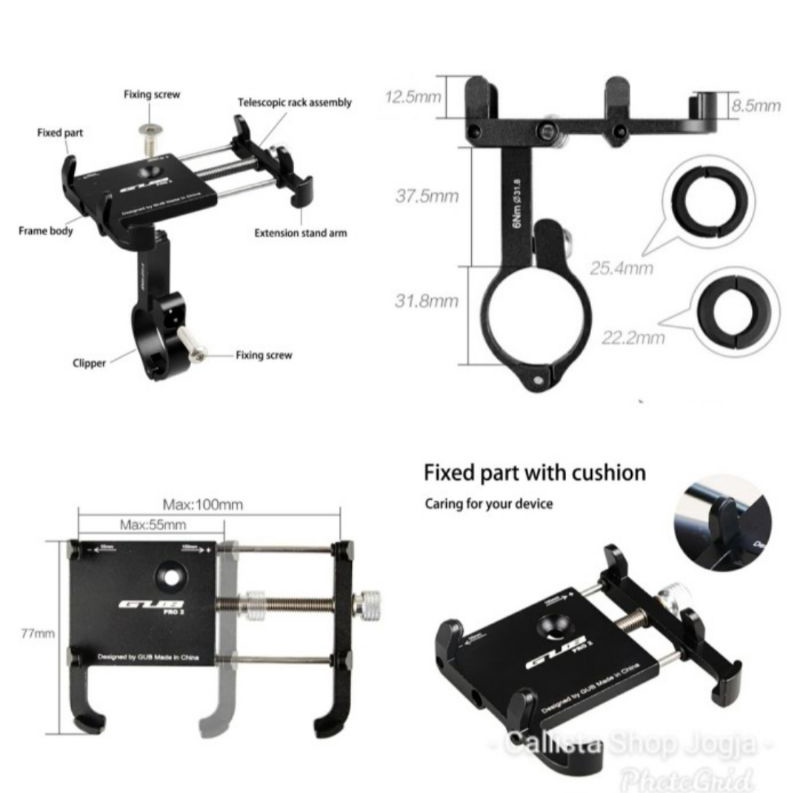 GUB PRO 3 Phone holder gps adv pcx beat street universal