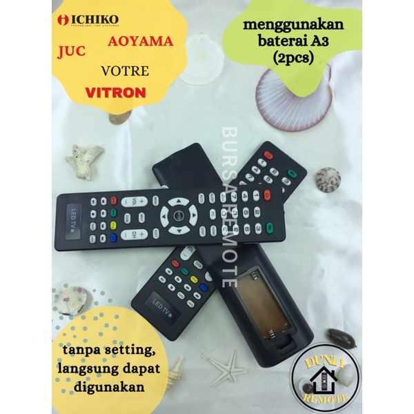 Remot Remote LED TV CHINA Lcd Led jucc N1KO 1CHIKO aoyama tanpa setting