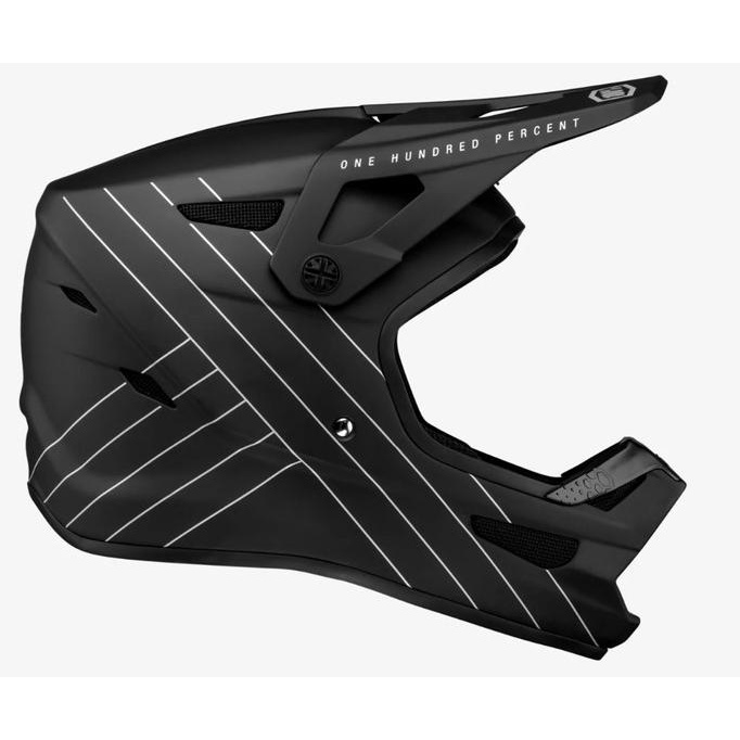 Helmet 100% Status Black / Helm Sepeda MTB DH Fullface BMX