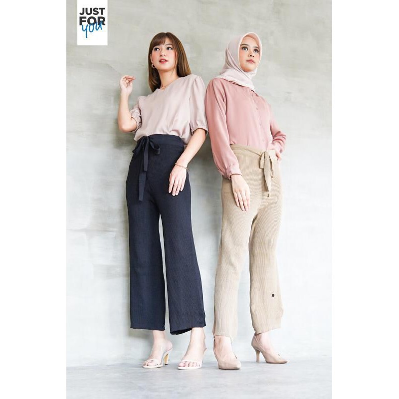 Celana Panjang Rajut Import / Knit Straight Pants