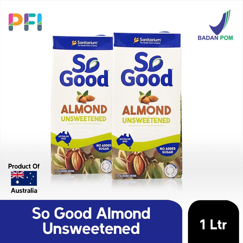 Jual So Good Almond Milk Unsweetened 1 Liter Bundle 2pcs Indonesia ...