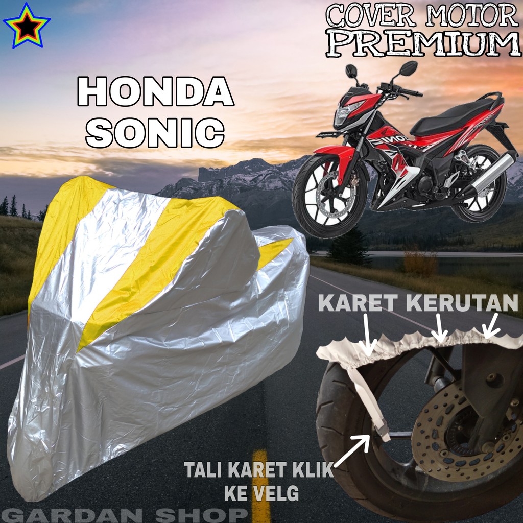 Sarung Motor HONDA SONIC Silver KUNING Body Cover Honda PREMIUM