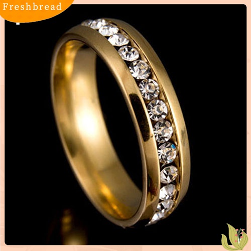 Fresh| Cincin Berlian Imitasi Bahan Titanium Steel Untuk Pria Dan Wanita