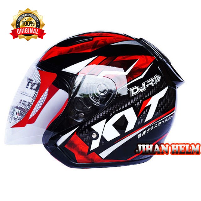 HELM / HELM KYT / HELM KYT DJ MARU #15 BLACK RED ORIGINAL TERLARIS-1