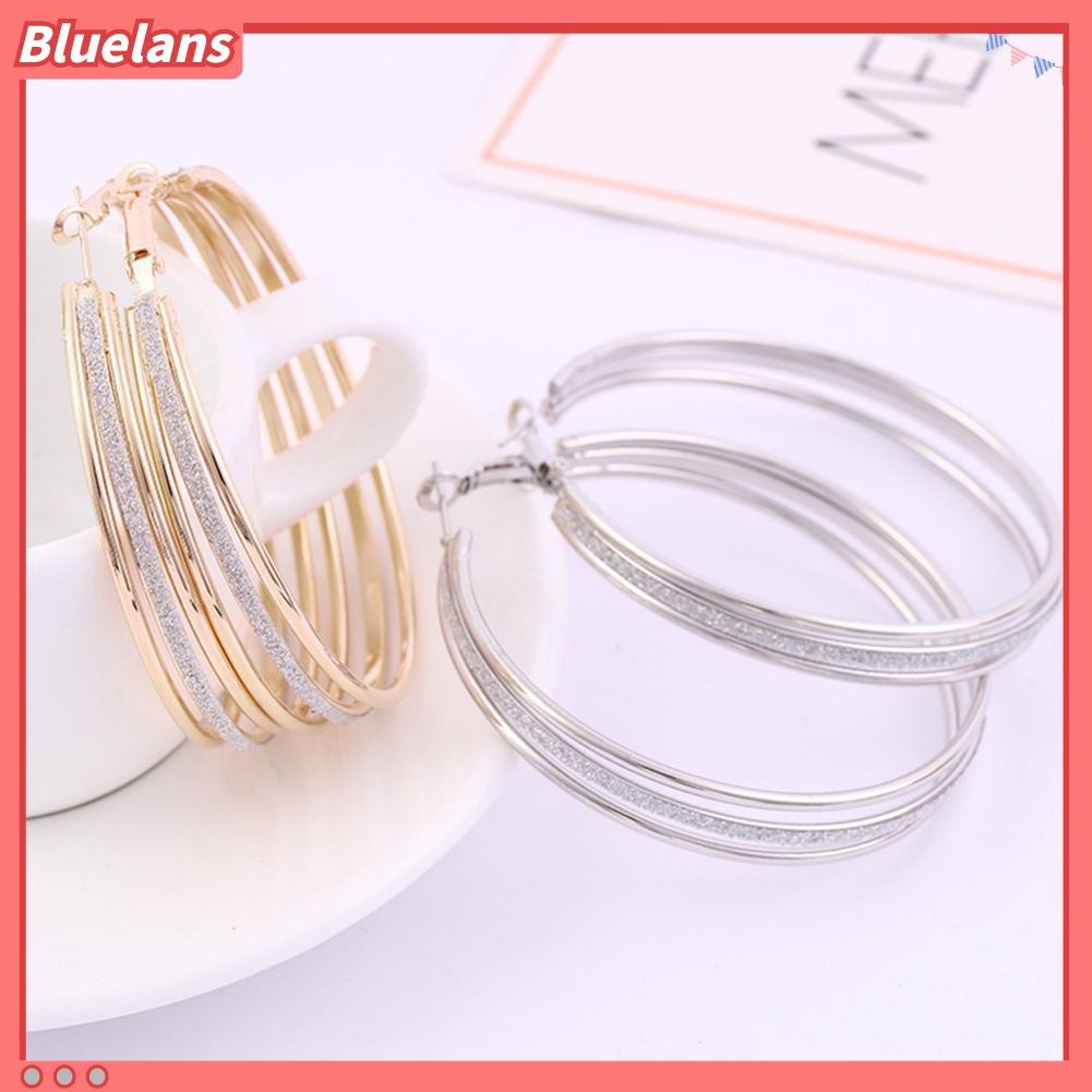 Anting Gantung Multilayer Bentuk Bulat Untuk Wanita