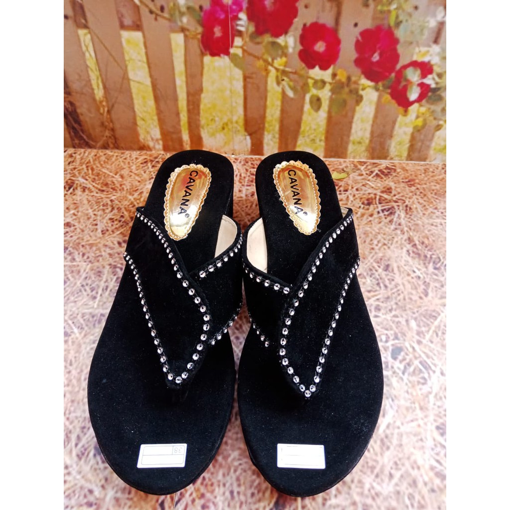 Cafana Sandal Wedges Wanita Jepit SDW88 Flip Flop & Sandals-4