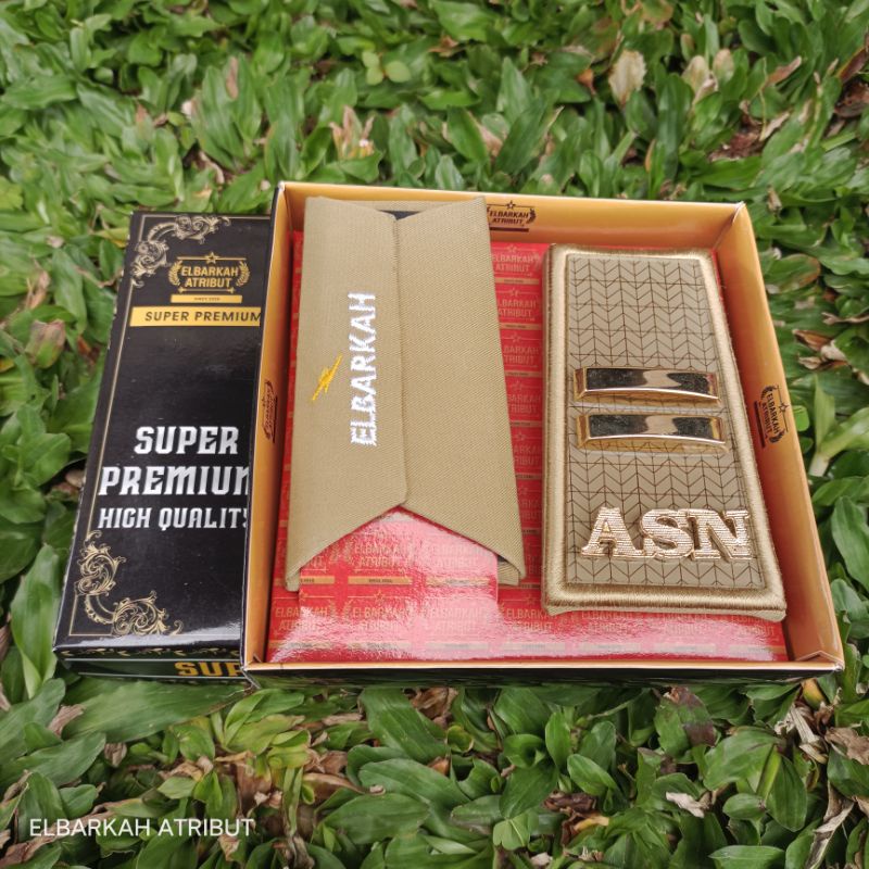PANGKAT ASN GOLONGAN 3B AKRILIK LIS BORDIR ELBARKAH SUPER PREMIUM
