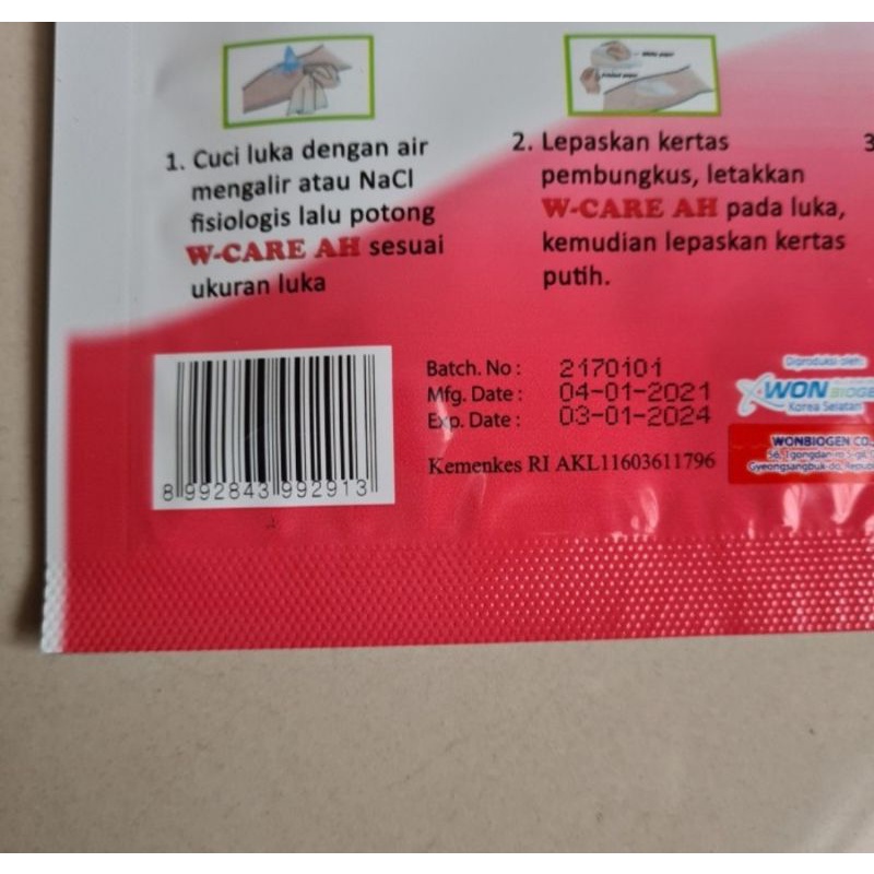 W Care AH /W - CARE AH /WE CARE AH /Perban Luka Dressing