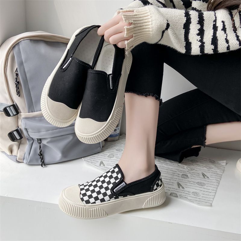[GROSIR][COD] SEVEN_DAY SEPATU SNEAKERS WANITA KOREA IMPORT CASUAL KANVAS SHOES HITAM FQ-581