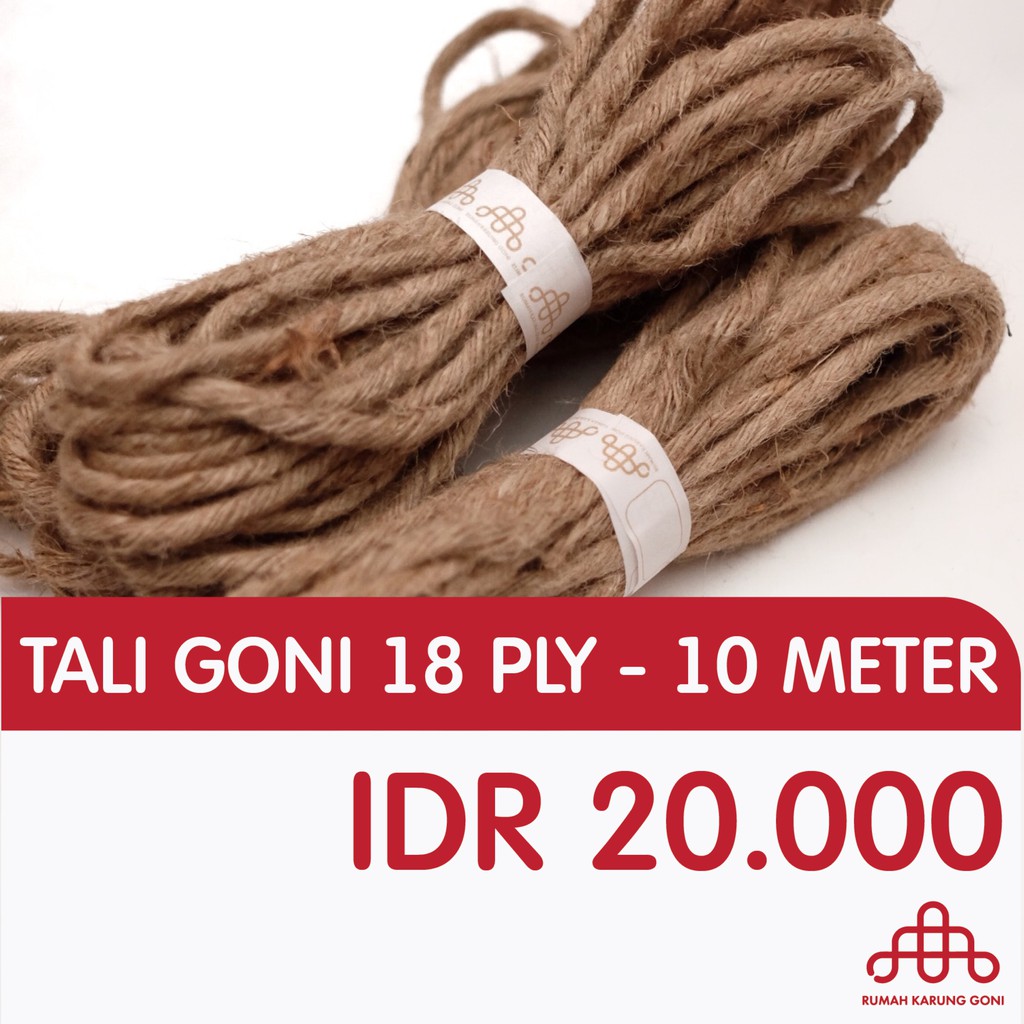 TALI GONI BESAR 10 METER 18 PLY - TALI RAMI - JUTE ROPE