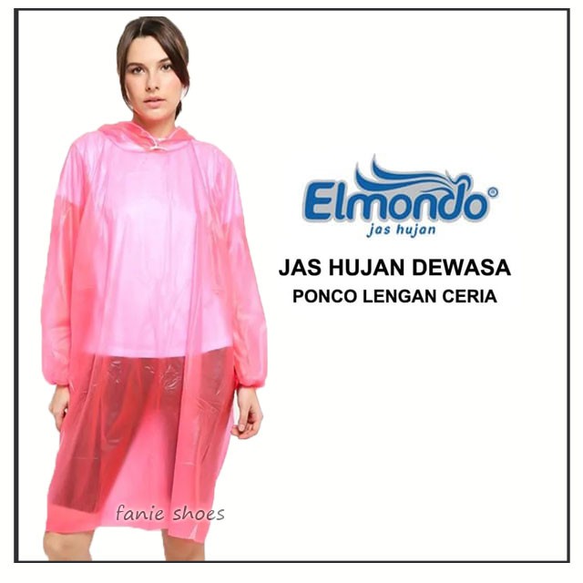 Elmondo Ceria EPC 201 / Jas Hujan Poncho Lengan Murah / Jas Hujan Karet Warna Warni Dewasa