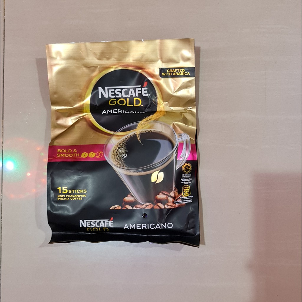 

Nescafe Gold Americano Bold & Smooth Kopi Pracampur / Premix Coffee