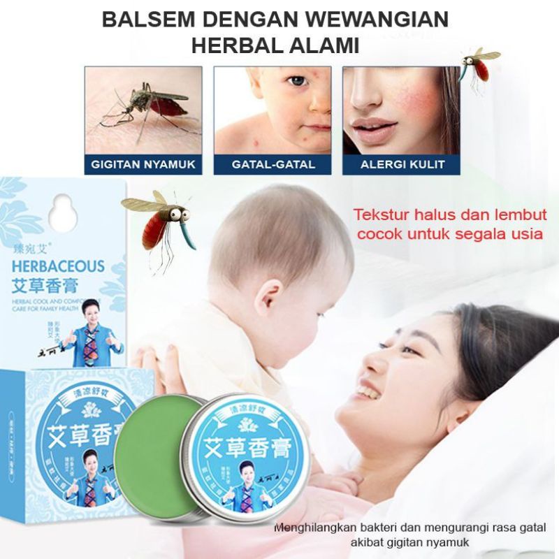 Balsem Herbal Zambuk gatal gigitan serangga aman untuk bayi